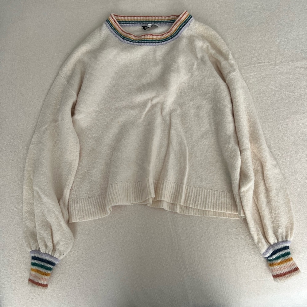 Madewell Rainbow Trim Sweater